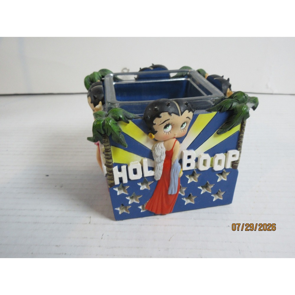 Betty Boop Hollywood Votive Candle Holder Character Collectibles 2004 Blue Resin